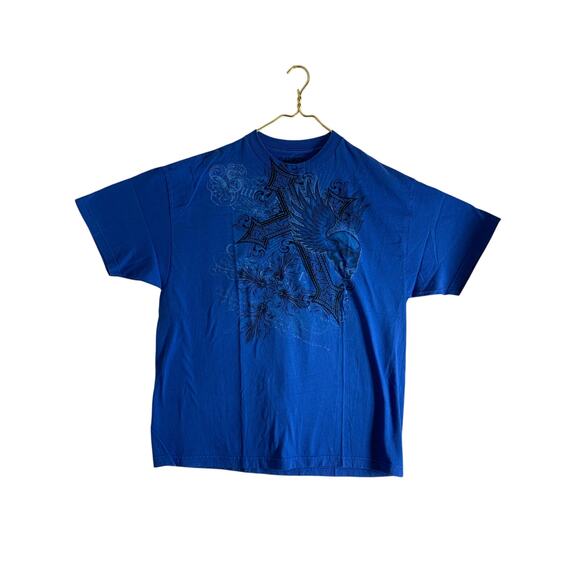 Carbon Collection ‎Blue XXL Tee • Winged skull and Cross Streetwear - Picture 1 of 6
